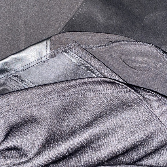 Calvin Klein Black Faux Leather Suede Lined Sheath Dress NWT - Picture 9 of 13